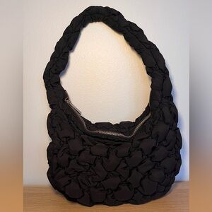 Babaton Black Textured Hobo Bag